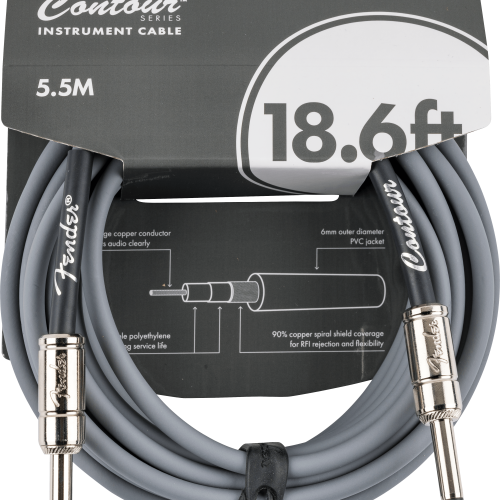 Contour™ Series Instrument Cables - Inca Silver / 18.6 ft (Str/Str) / Straight/Straight