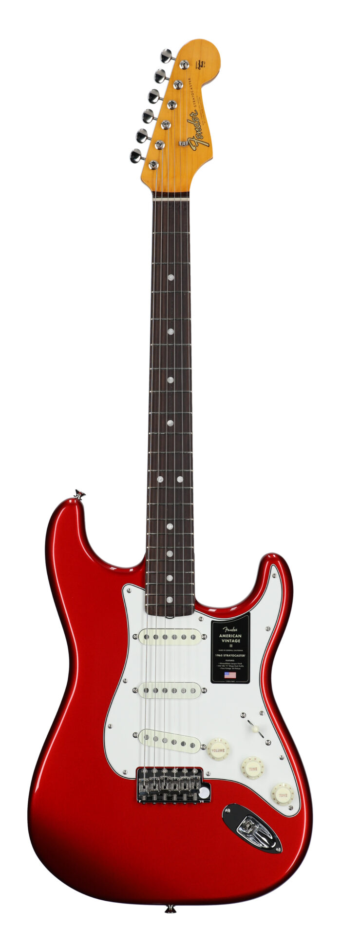 Fender Am Vint II 1965 Strat RW Candy App Red W/C