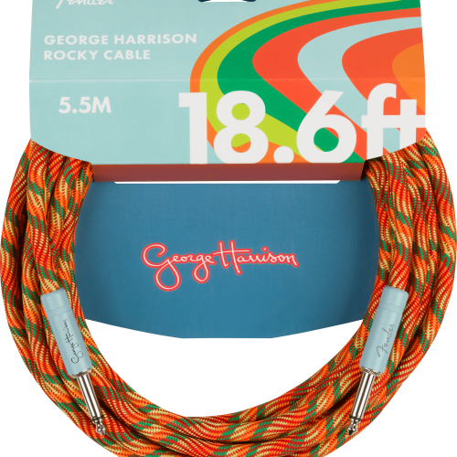 George Harrison Rocky Instrument Cable - Multi-Color / 18.6 ft (Str/Str) / Straight/Straight