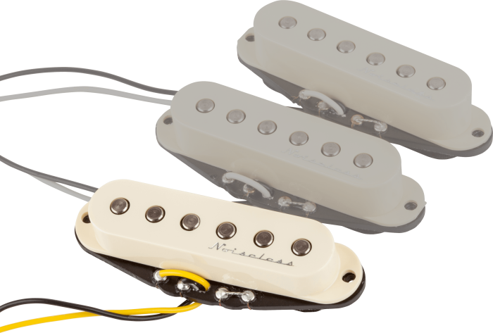 Hot Noiseless™ Strat® Pickup Set - Aged White / Bridge
