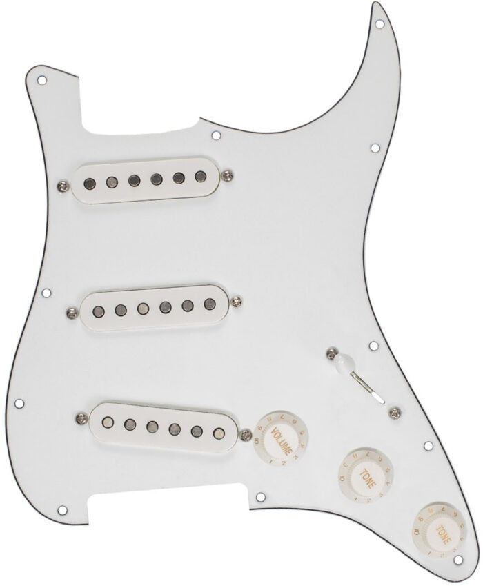 Mojotone Crandellcaster 62 Strat Pickguard Wht