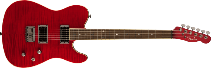 Special Edition Custom Telecaster® FMT HH - Crimson Red Transparent / Indian Laurel / Mahogany with Carved Flame Maple Top