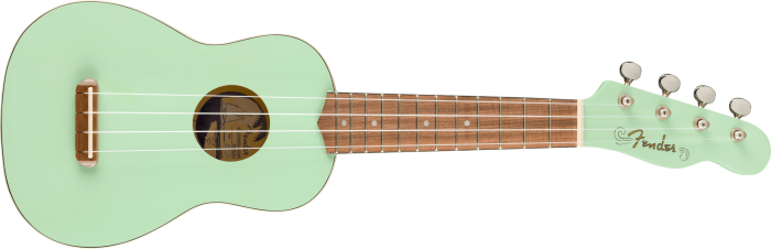 Venice Soprano Ukulele - Surf Green / Walnut / Laminated Basswood Top