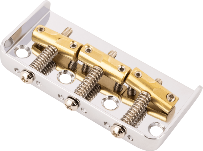 3-Saddle Custom "Cut-Off" Vintage-Style Tele® Bridge with Compensated Brass Saddles - Image 2