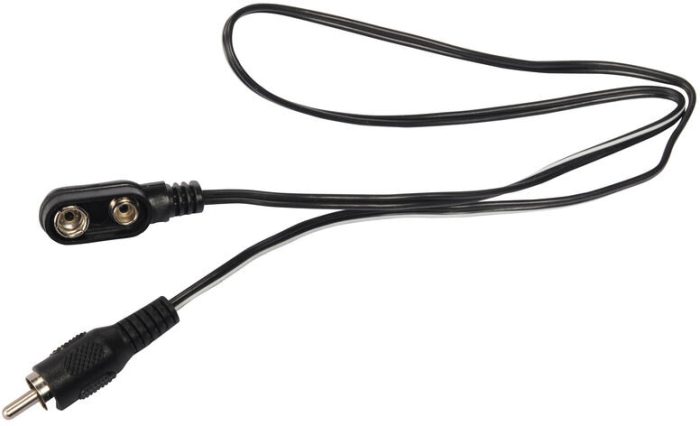 Cioks Type 6 50cm DC Power RCA to 9V Battery Clip