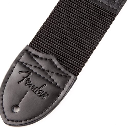 Fender Logo Guitar Strap 2 inch Black Yellow Logo