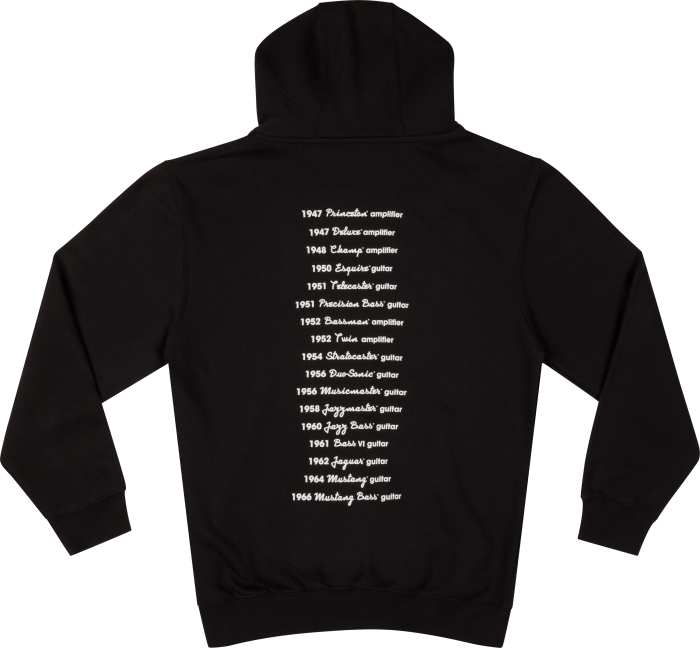Fender® Logo Back Hoodie - Black / S