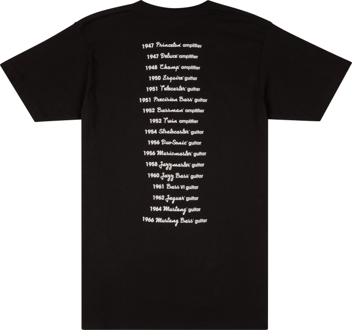 Fender® Logo Back T-Shirt - Black / XL