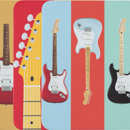 Fender® Stratocaster™ Modern Design Coaster Set