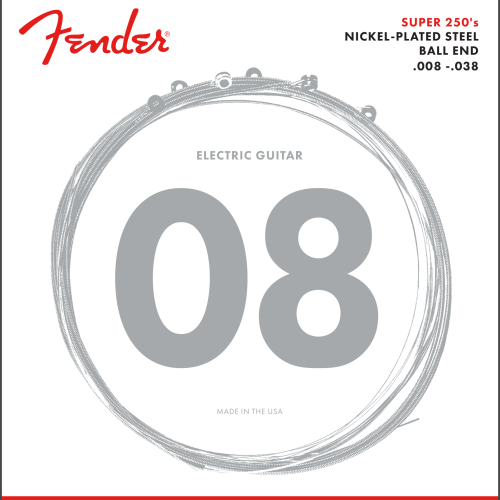 Super 250's Nickel-Plated Steel Guitar Strings - .008-.038