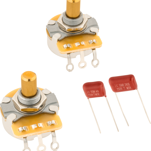 Telecaster® Solid Shaft Potentiometer and Capacitor Kit