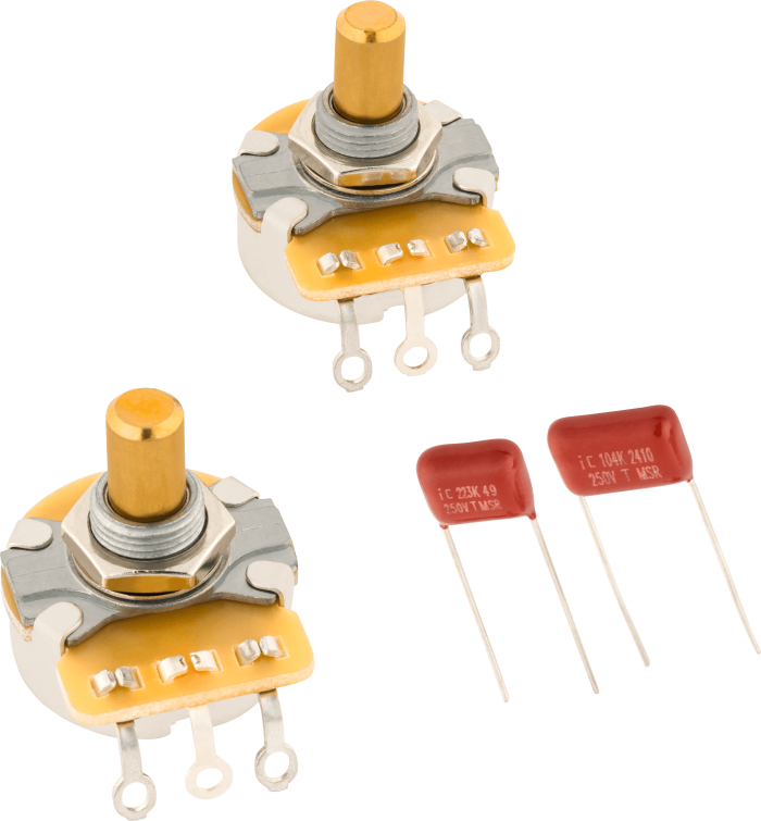 Telecaster® Solid Shaft Potentiometer and Capacitor Kit