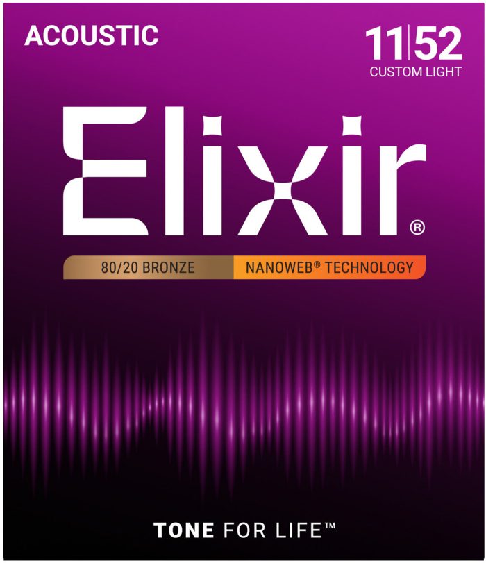 Elixir 11027 Cust Lt Acoustic Gtr Strgs NANOWEB