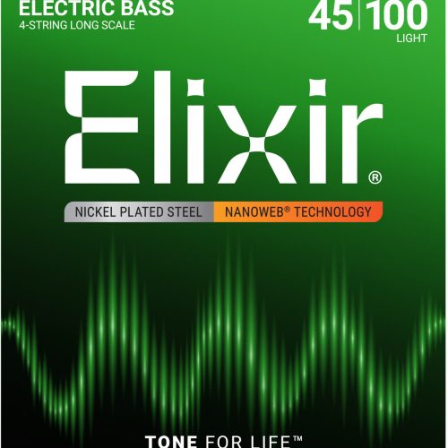 Elixir 14052 Light Electric Bass Strings NANOWEB