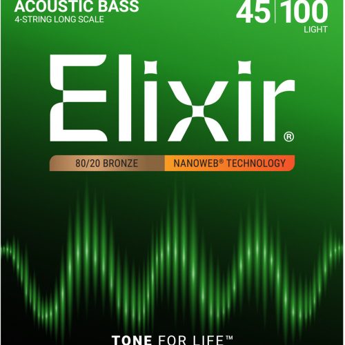 Elixir 14502 NANOWEB 80/20 Acoustic Bass Strings
