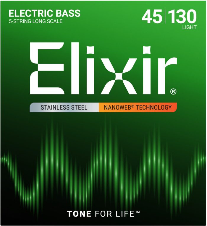 Elixir 14777 NANO Stainless Steel 5St Bass Strings