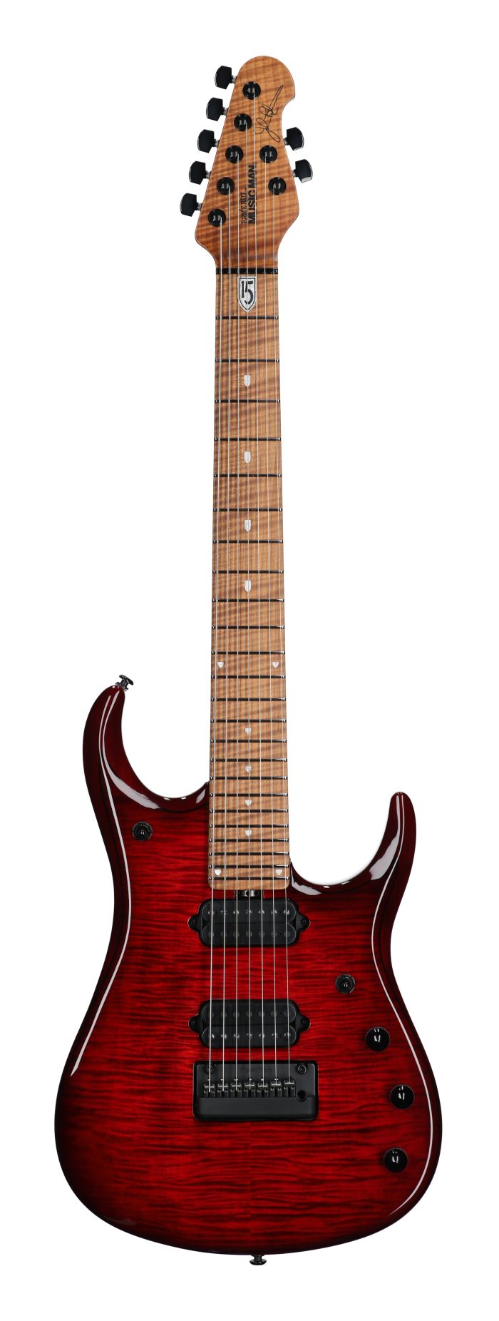 Ernie Ball Music Man JP15 7 String Red Tide Flame