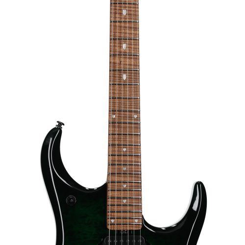 Ernie Ball Music Man JP15 Green Tiger Eye Quilt