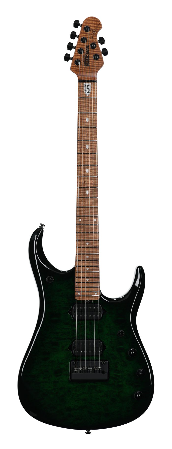 Ernie Ball Music Man JP15 Green Tiger Eye Quilt