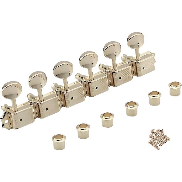 "Allparts Gotoh SD91 Vintage Style 6 Inline Tuners w/Press Fit 11/32"" Bushings Nickel Single"