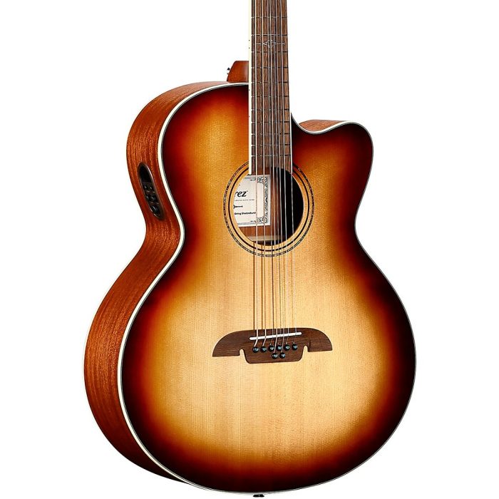 Alvarez ABT60CE 8-String Baritone Acoustic-Electric Guitar Shadow Burst