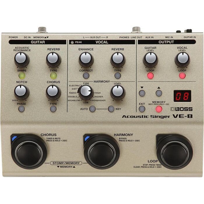 BOSS VE-8 Acoustic Singer Multi-Effects Pedal
