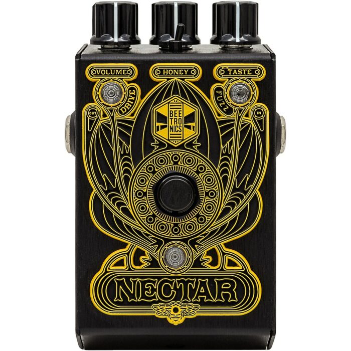 Beetronics FX Nectar Tone Sweetener Babee Series Overdrive & Fuzz Effects Pedal Black Anodized