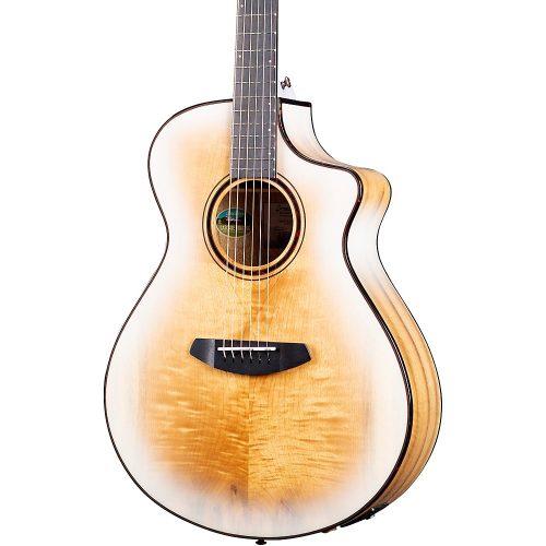 Breedlove Pursuit Exotic S CE Concert Acoustic-Electric Guitar White Sand