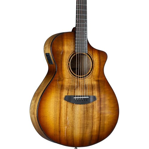 Breedlove Pursuit Exotic S CE Myrtlewood Concert Acoustic-Electric Guitar Amber Burst