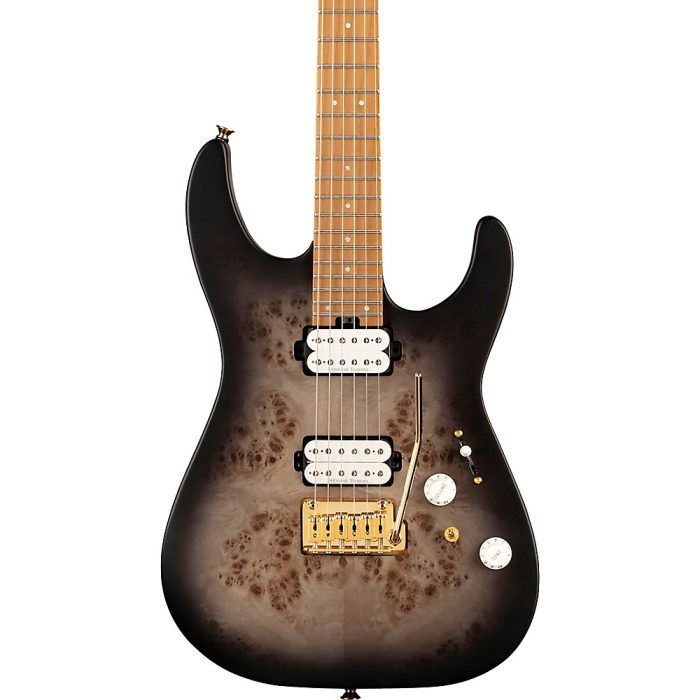 Charvel Pro-Mod DK24 HH 2PT CM QM Electric Guitar Transparent Black Burst