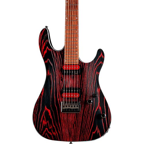 Cort KX Series 6 String Electric Guitar Etched Black and Red