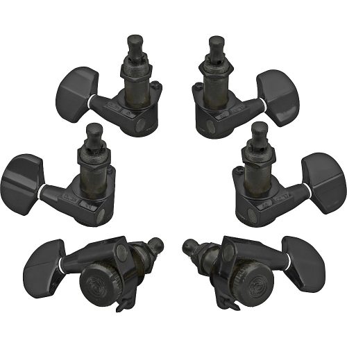 D'Addario Auto-Trim Tuning Machines/3 Per Side Black