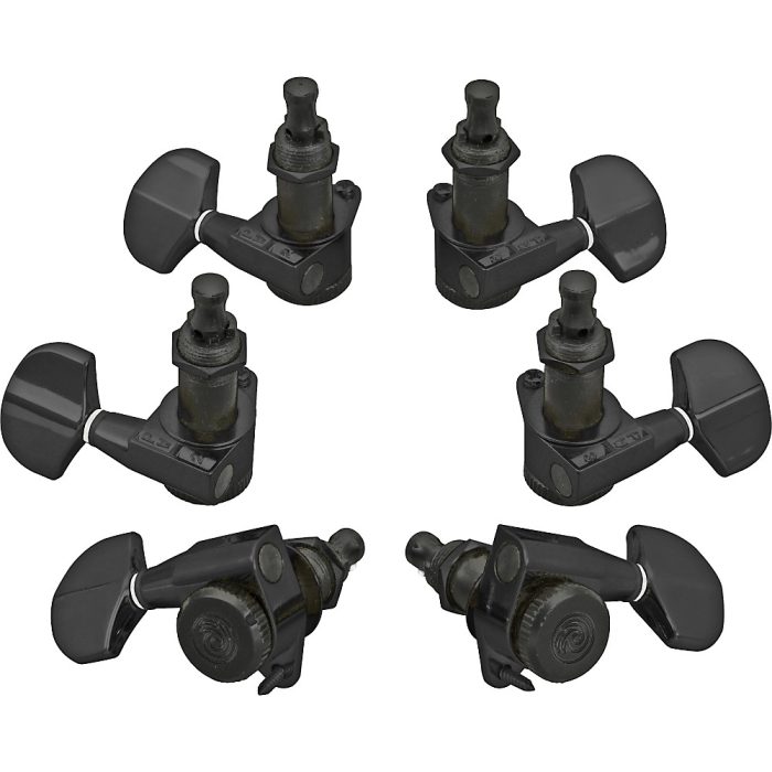 D'Addario Auto-Trim Tuning Machines/3 Per Side Black