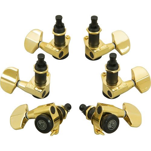 D'Addario Auto-Trim Tuning Machines/3 Per Side Gold