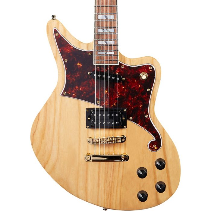 D'Angelico DAngelico Deluxe Series Bedford Swamp Ash Electric Guitar with Seymour Duncan Pickups and Stopbar Tailpiece Natural Swamp Ash