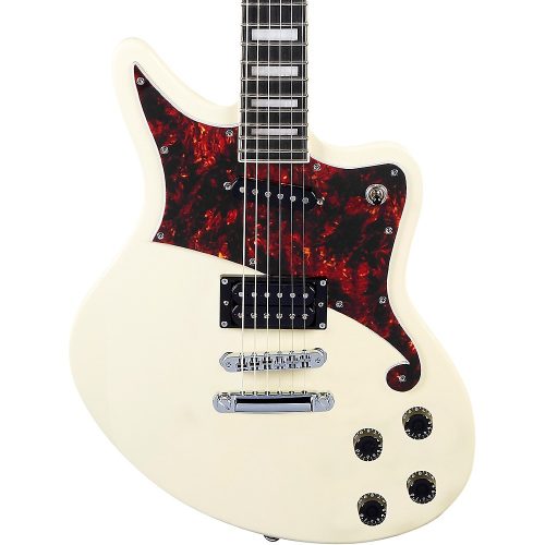 D'Angelico DAngelico Premier Series Bedford Electric Guitar with Stopbar Tailpiece Antique White