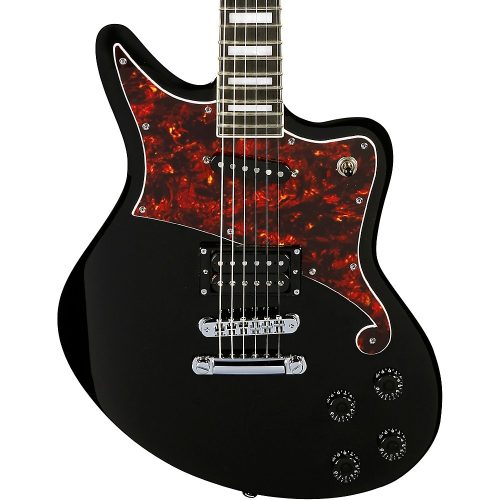 D'Angelico DAngelico Premier Series Bedford Electric Guitar with Stopbar Tailpiece Black