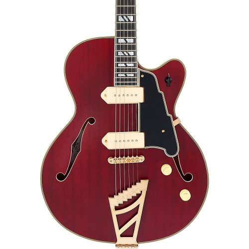 D'Angelico Deluxe 59 Hollowbody Electric Guitar Satin Trans Wine
