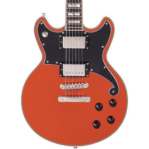 D'Angelico Deluxe Brighton Limited-Edition Solid Body Electric Guitar Rust