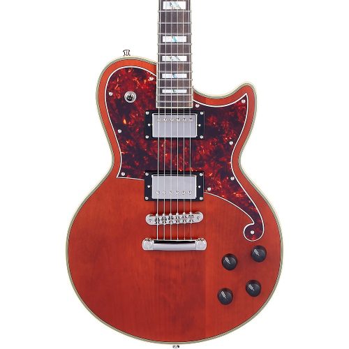 D'Angelico Deluxe Series Atlantic Solid Body Electric Guitar With USA Seymour Duncan Humbuckers and Stopbar Tailpiece Matte Walnut