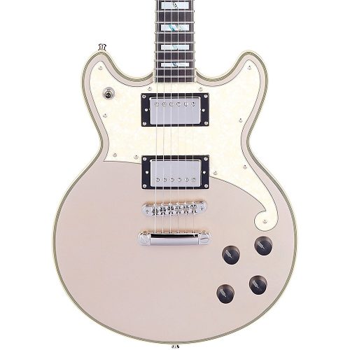D'Angelico Deluxe Series Brighton Solidbody Electric Guitar With USA Seymour Duncan Humbuckers and Stopbar Tailpiece Desert Gold