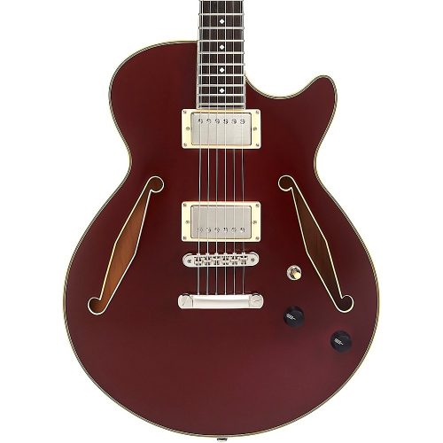 D'Angelico Excel SS Tour Semi-Hollow Electric Guitar With Supro Bolt Bucker Pickups and Stopbar Tailpiece Solid Wine