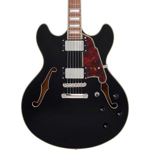 D'Angelico Premier DC Semi-Hollow Electric Guitar Solid Black