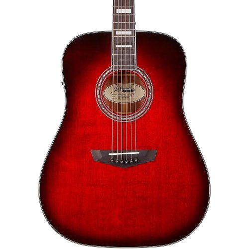 D'Angelico Premier Series Lexington Dreadnought Acoustic-Electric Guitar Trans Black Cherry Burst