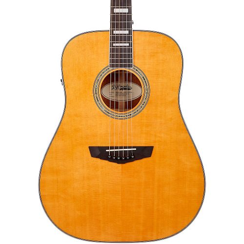 D'Angelico Premier Series Lexington Dreadnought Acoustic-Electric Guitar Vintage Natural