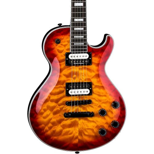Dean Thoroughbred Select Quilt Top Electric Guitar Transparent Cherry Burst