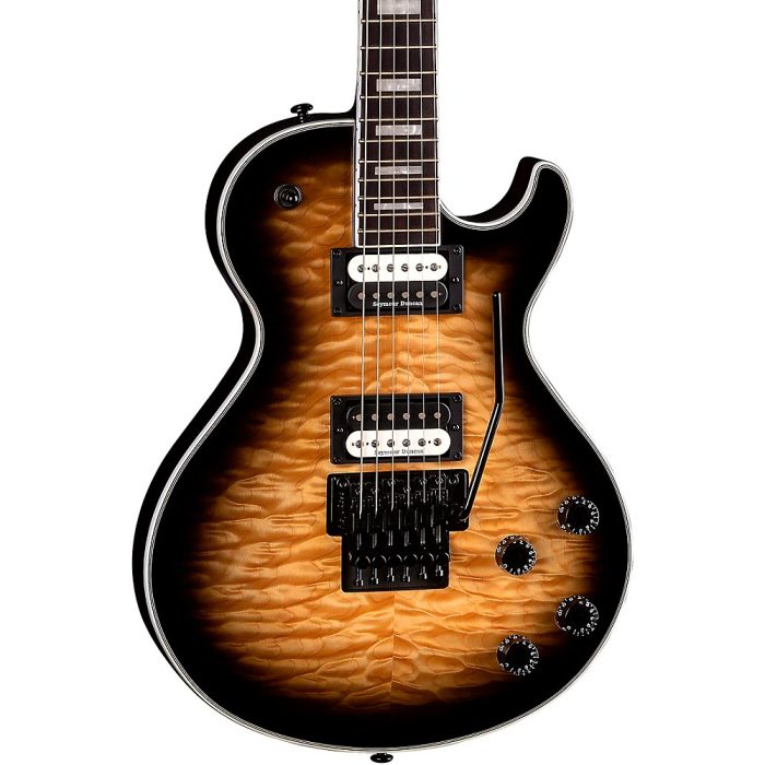 Dean Thoroughbred Select Quilt-top with Floyd Electric Guitar Natural Black Burst
