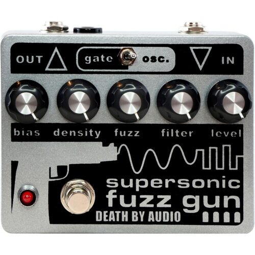 Death by Audio Supersonic Fuzz Gun Versatile Fuzz Effects Pedal Gray and Black