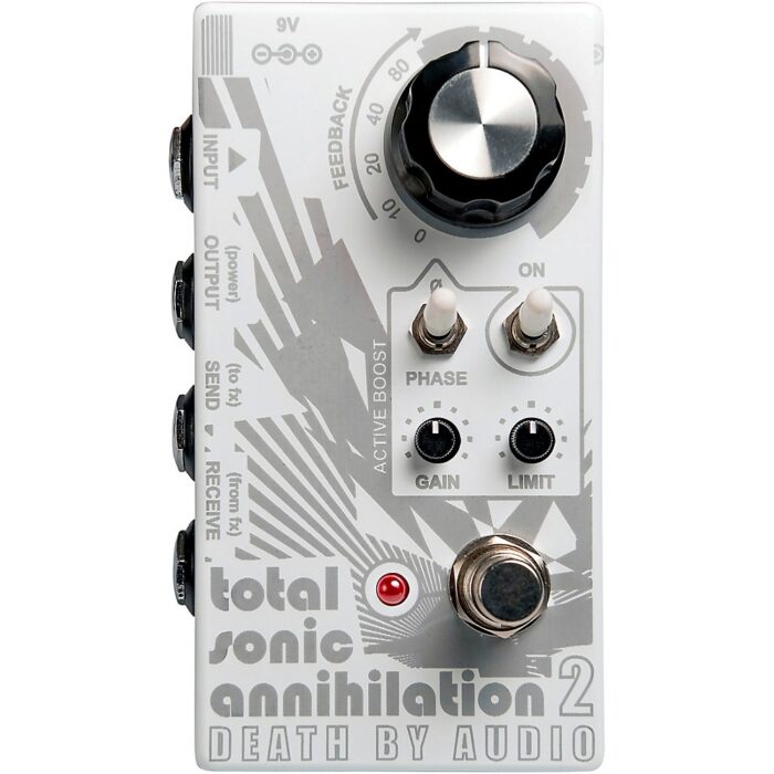 Death by Audio Total Sonic Annihilation 2 Forced Feedback Loop Noise Effects Pedal White