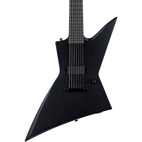 ESP LTD EX-7 Baritone Black Metal 7-String Electric Guitar Black Satin